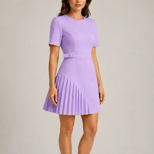 Women's dress side view — chic — Merelin Pleated Dress for every occasion — Sonverdano
