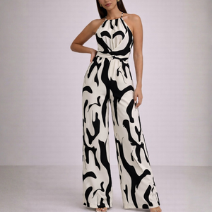 Women's dress side view — chic — Lika Halterneck Jumpsuit for every occasion — Sonverdano