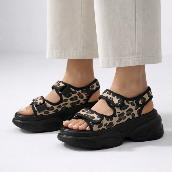 Women's sand sandals back view 2 — summer for every occasion — Lizzie Chunky Sandals — Sonverdano