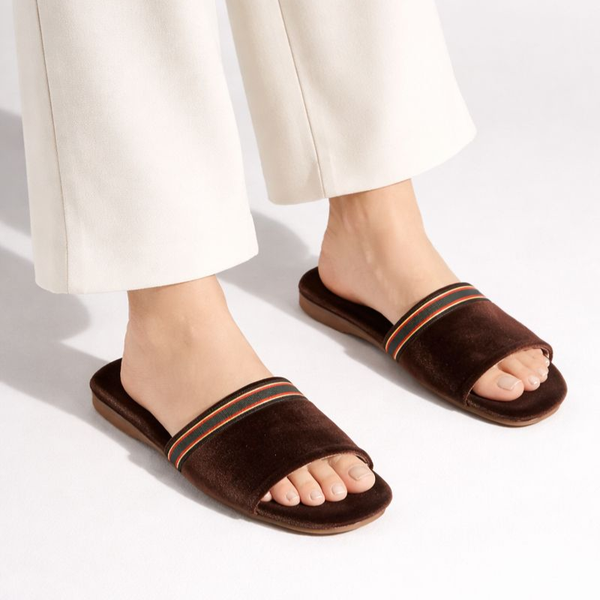 Women's spin-ons open toe slippers — footwear