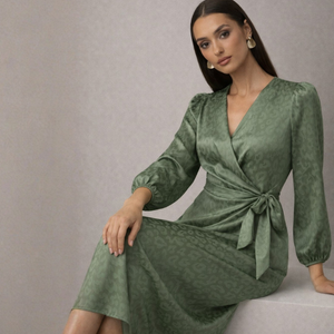 Nica Leopard Wrap Dress