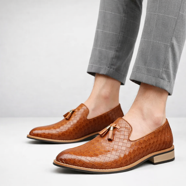 Ludo Weave Leather Loafers