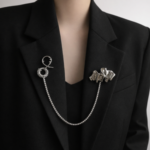 Women's fashion item detail view 7 — everyday — Shine Chain Lapel Pins — Sonverdano