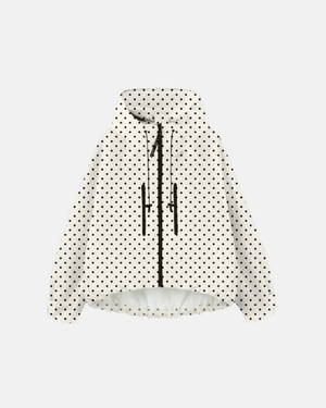 Women's jacket side view — outerwear — Margot Cropped Hooded Rain Jacket — Sonverdano