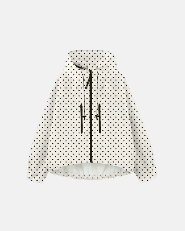 Women's jacket side view — outerwear — Margot Cropped Hooded Rain Jacket — Sonverdano