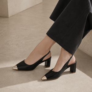 Women's heels back view — elegant — Maren Square Toe Heels for every occasion — Sonverdano