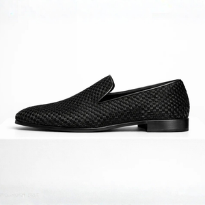 Men's velvet shoes alternate angle — versatile — Benedict Velvet Flat Shoes — Sonverdano
