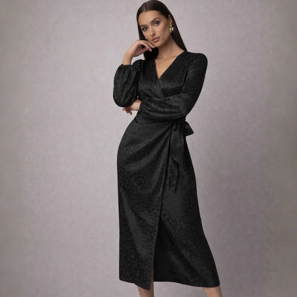 Nica Leopard Wrap Dress