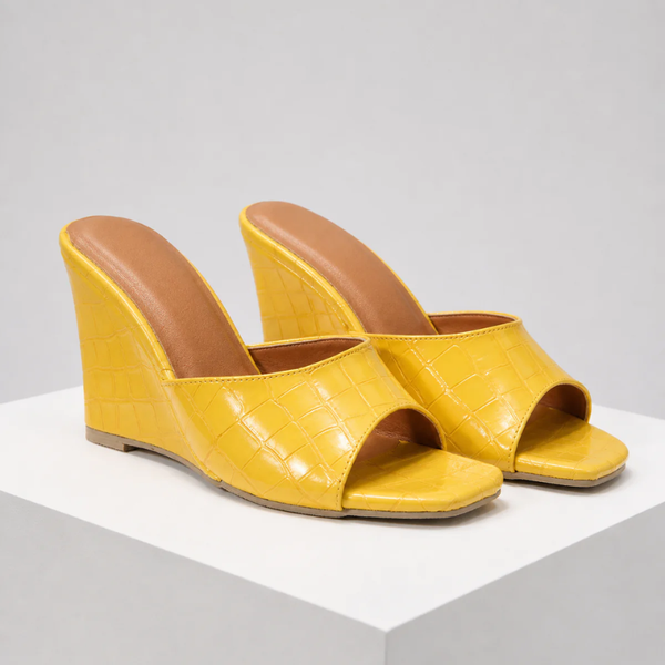 Women's heels styled look — elegant — Christina Wedge Sandals for every occasion — Sonverdano