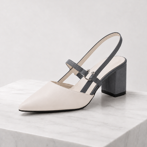 Women's gray heels close-up — elegant — Taisia Pointed Toe Heels for every occasion — Sonverdano