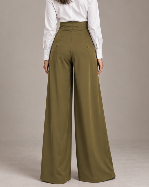 Women's lace pants detail view — versatile — Camille Palazzo Pants for every occasion — Sonverdano