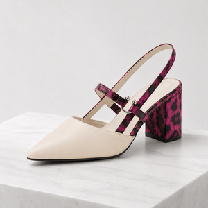Women's magenta heels color detail — elegant — Taisia Pointed Toe Heels — Sonverdano
