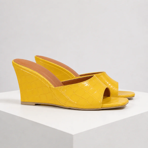 Women's heels side view — elegant — Christina Wedge Sandals for every occasion — Sonverdano