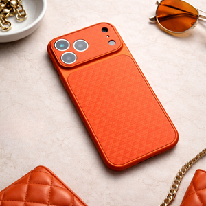 Unisex geometric phone case back view — protective — Carbon MagSafe iPhone Case — Sonverdano