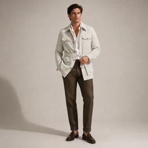 Men's cotton jacket back view — outerwear — Leo Vanderbilt Jacket for every occasion — Sonverdano