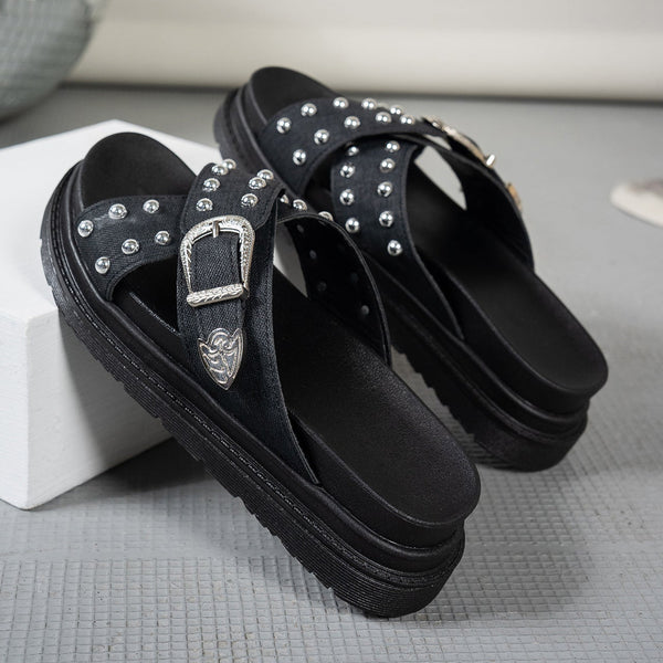 Women's sand sandals back view 2 — summer for every occasion — Cindy Buckle Sandals — Sonverdano