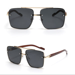 Men's new fashion hd polarized sunglasses men's aviator driving goggles retro trendy personalized sunglasses — fashion accessory