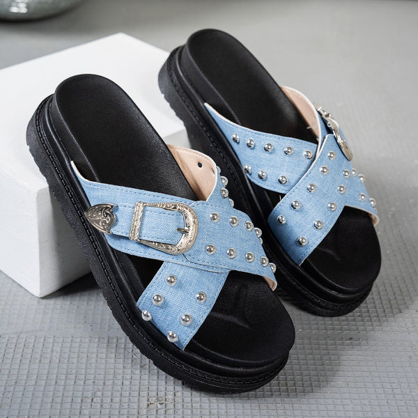 Women's sand sandals alternate angle 1 — summer — Cindy Buckle Sandals — Sonverdano