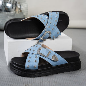 Women's sand sandals styled look 8 — summer for every occasion — Cindy Buckle Sandals — Sonverdano