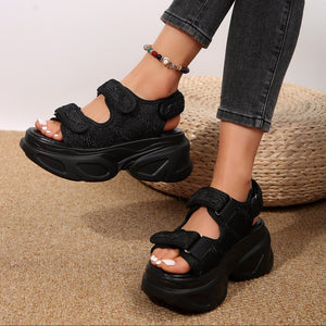 Women's sand sandals side view 4 — summer for every occasion — Lizzie Chunky Sandals — Sonverdano