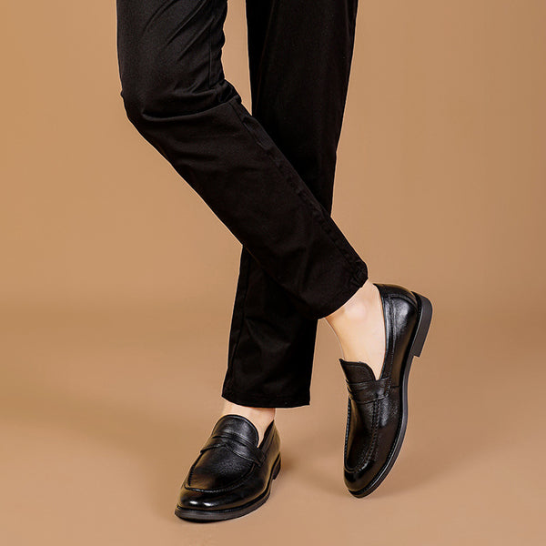 Riva Dark Casual Cowhide Loafers