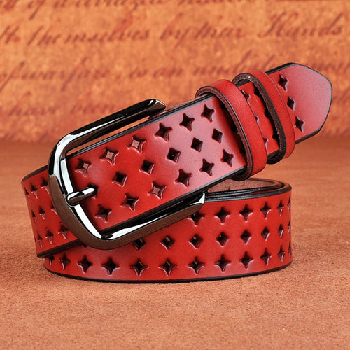 Women's leather belt styled look 5 — everyday — Constellation Leather Belt — Sonverdano