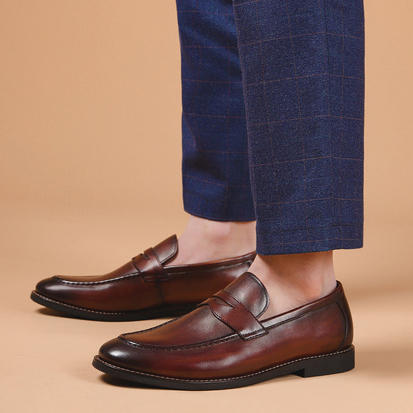 Riva Dark Casual Cowhide Loafers