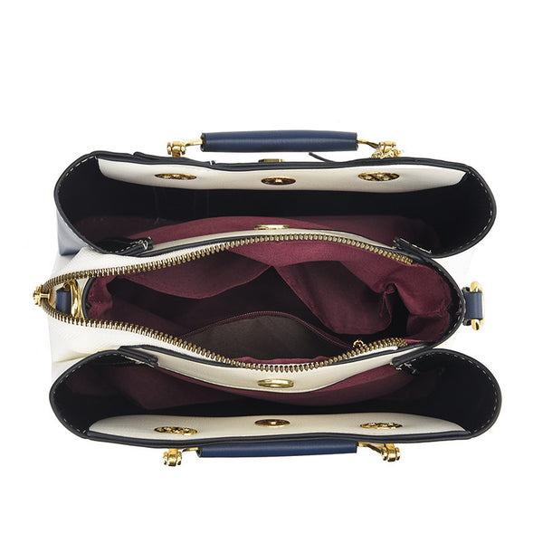 Women's leather handbag back view 1 — everyday — Janenovo Butterfly Handbag — Sonverdano
