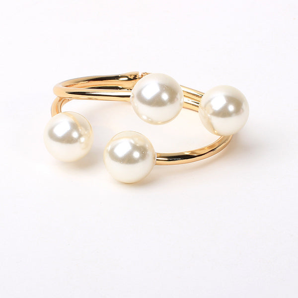 Aura Double Pearl Bangle