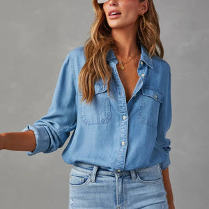 Aria Denim Button-Up