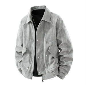 Gray jacket on a white background