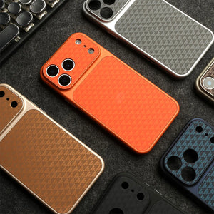 Unisex gray geometric phone case close-up 4 — protective — Carbon MagSafe iPhone Case — Sonverdano