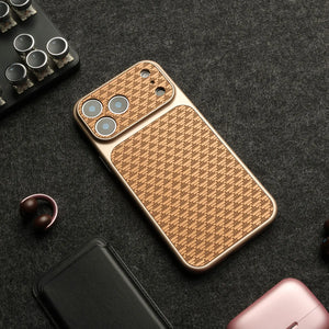 Unisex gold geometric phone case styled look — protective — Carbon MagSafe iPhone Case — Sonverdano