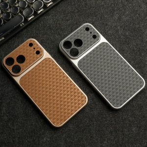 Unisex gray geometric phone case side view 9 — protective — Carbon MagSafe iPhone Case — Sonverdano