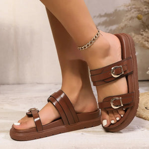 Naomi Buckle Slide Sandals