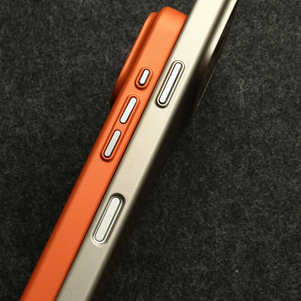 Unisex gray geometric phone case side view 2 — protective — Carbon MagSafe iPhone Case — Sonverdano