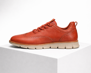 Men's Black shoe with leather — everyday footwear