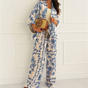 Women's gabby styled look — versatile — Gabby Azulejo Relaxed 2-Piece Set — Sonverdano