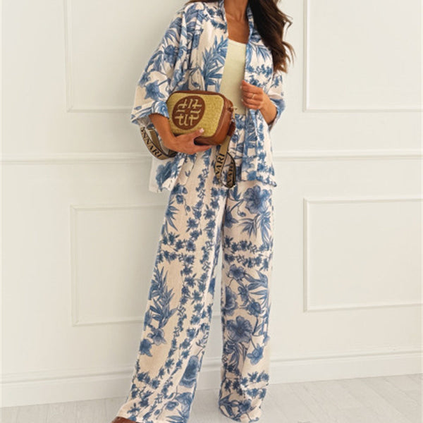 Women's gabby styled look — versatile — Gabby Azulejo Relaxed 2-Piece Set — Sonverdano