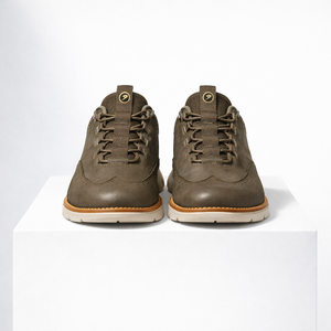 Men's Black shoe with leather — everyday footwear