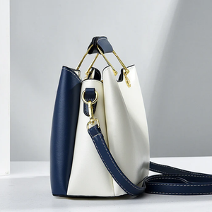 Women's black leather handbag styled look — everyday — Janenovo Butterfly Handbag — Sonverdano