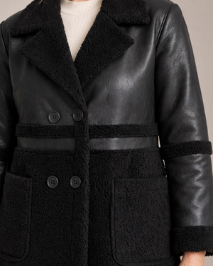 Women's jacket back view — outerwear — Shanna Sherpa Coat for every occasion — Sonverdano