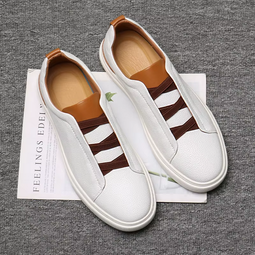 Men's leather sneakers side view 4 — casual for every occasion — Stirnu Sneakers — Sonverdano
